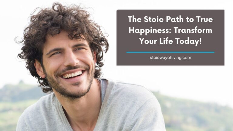 The Stoic Path to True Happiness!